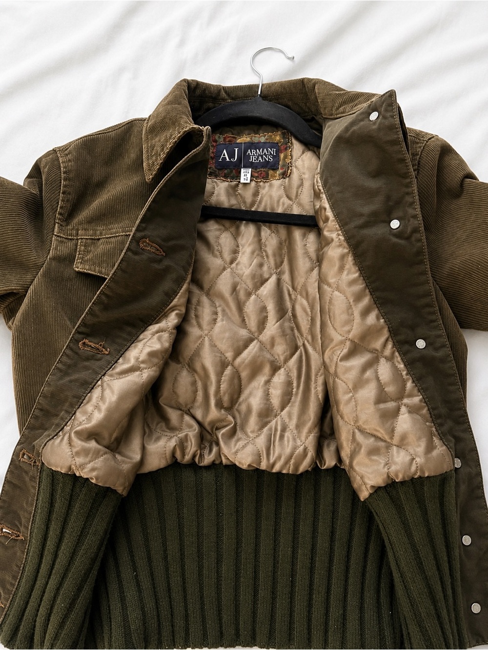 Armani Jeans Corduroy Bomber , vintage Jacket – Made in Italy size S - Picture 12 of 12